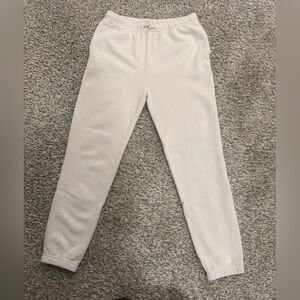 abercrombie kids White Fleece Joggers